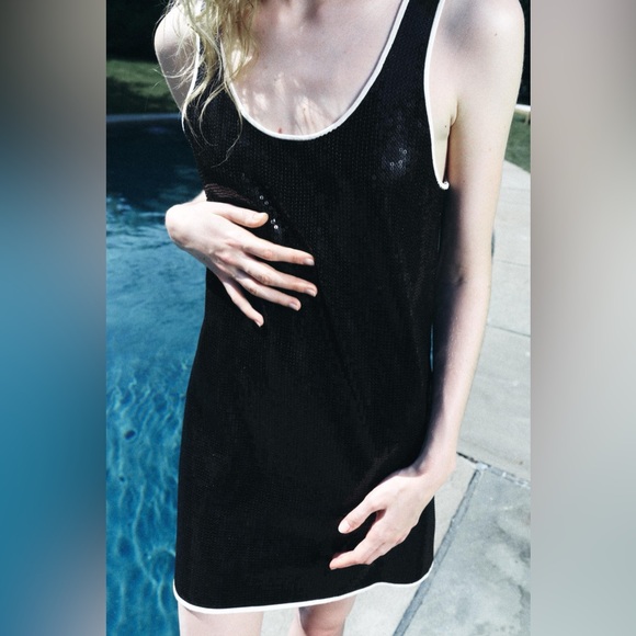 ZARA MINI DRESS WITH SEQUINS - Picture 5 of 11